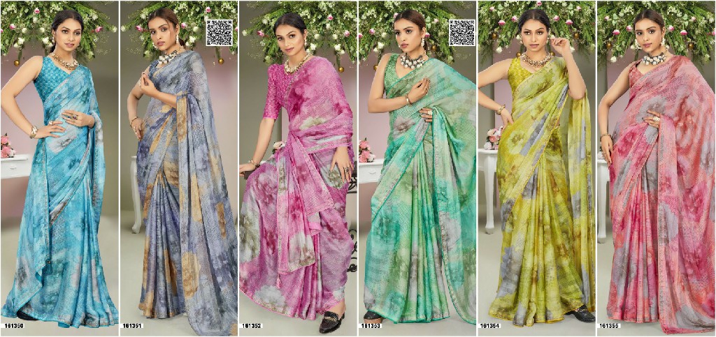 Vallabhi Madelyn Vol-7 Wholesale Fancy Swaroski Work Sarees