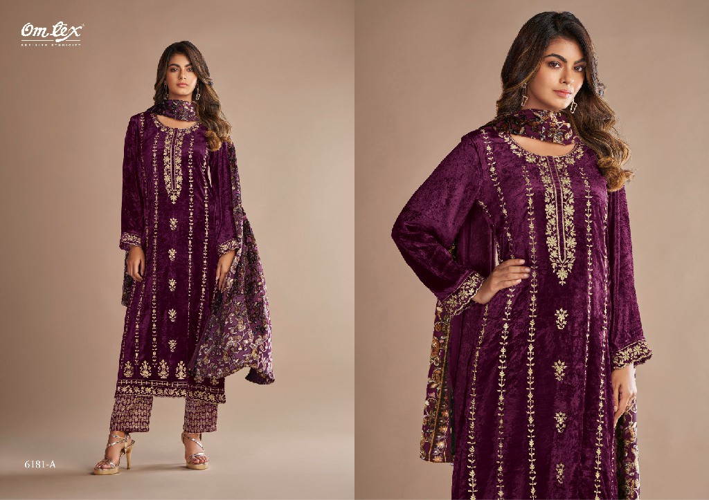 Omtex Ritha Vol-9 Wholesale Pure Viscose Velvet Winter Suits