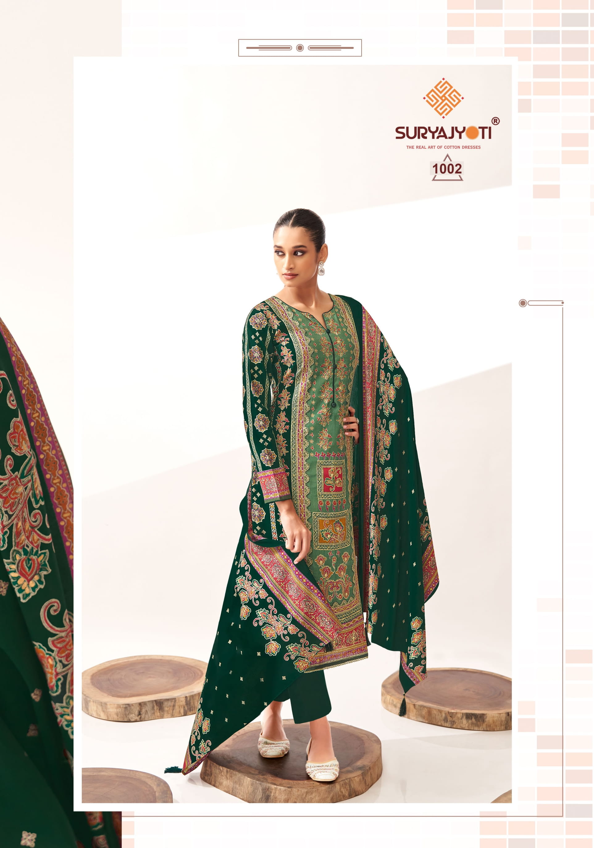 Suryajyoti Kanchan Vol-1 Wholesale Pure Modal With Hand Work Dress Material