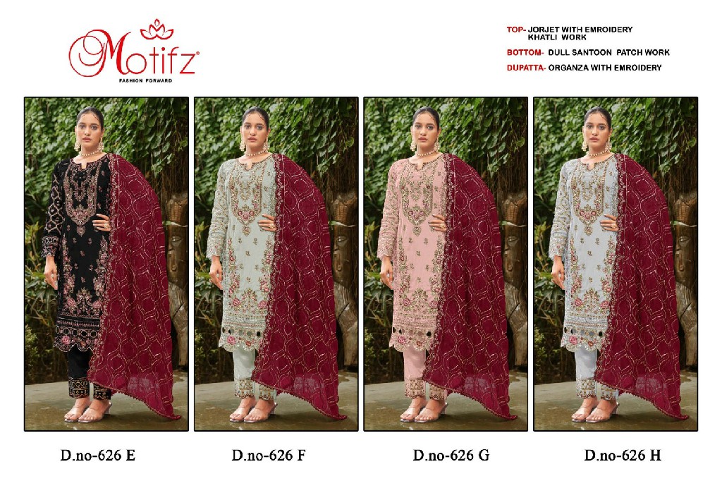 Motifz D.no 626 Wholesale Indian Pakistani Salwar Suits