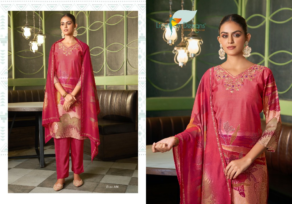 Limition Designs D.no 105 To 108 Wholesale Readymade Salwar Suits