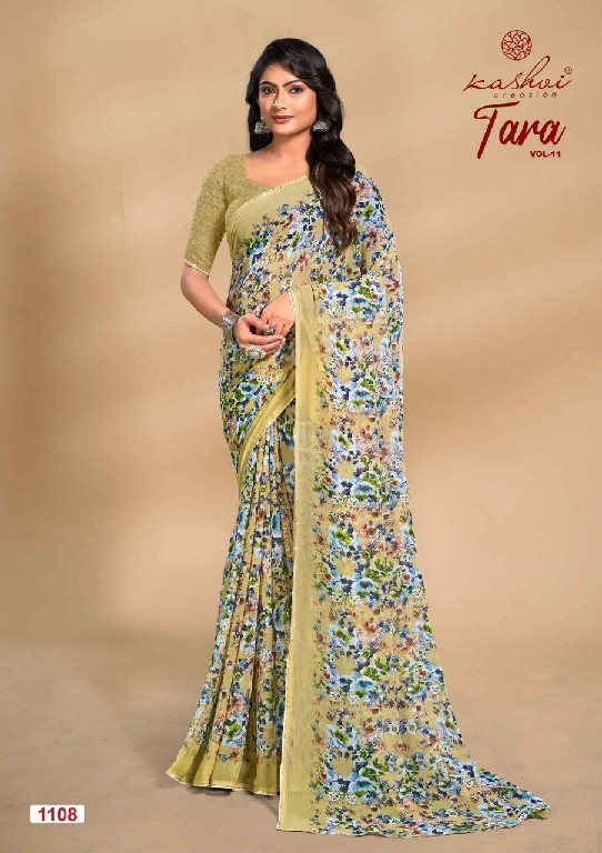 Kashvi Tara Vol-11 Wholesale Weightless With Swaroski Work Lace Sarees