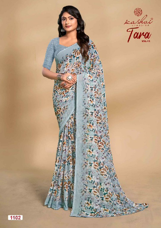 Kashvi Tara Vol-11 Wholesale Weightless With Swaroski Work Lace Sarees