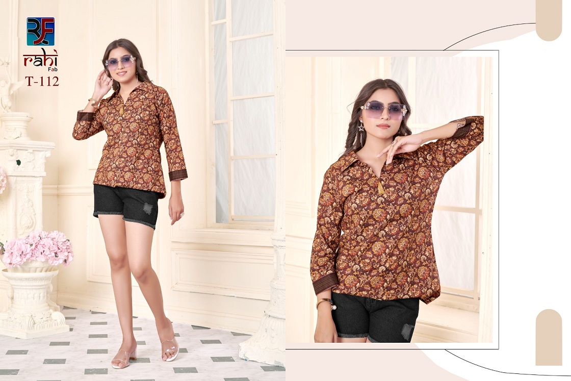 Rahi Fab Tunic Vol-1 Wholesale Cambric Cotton Short Tops