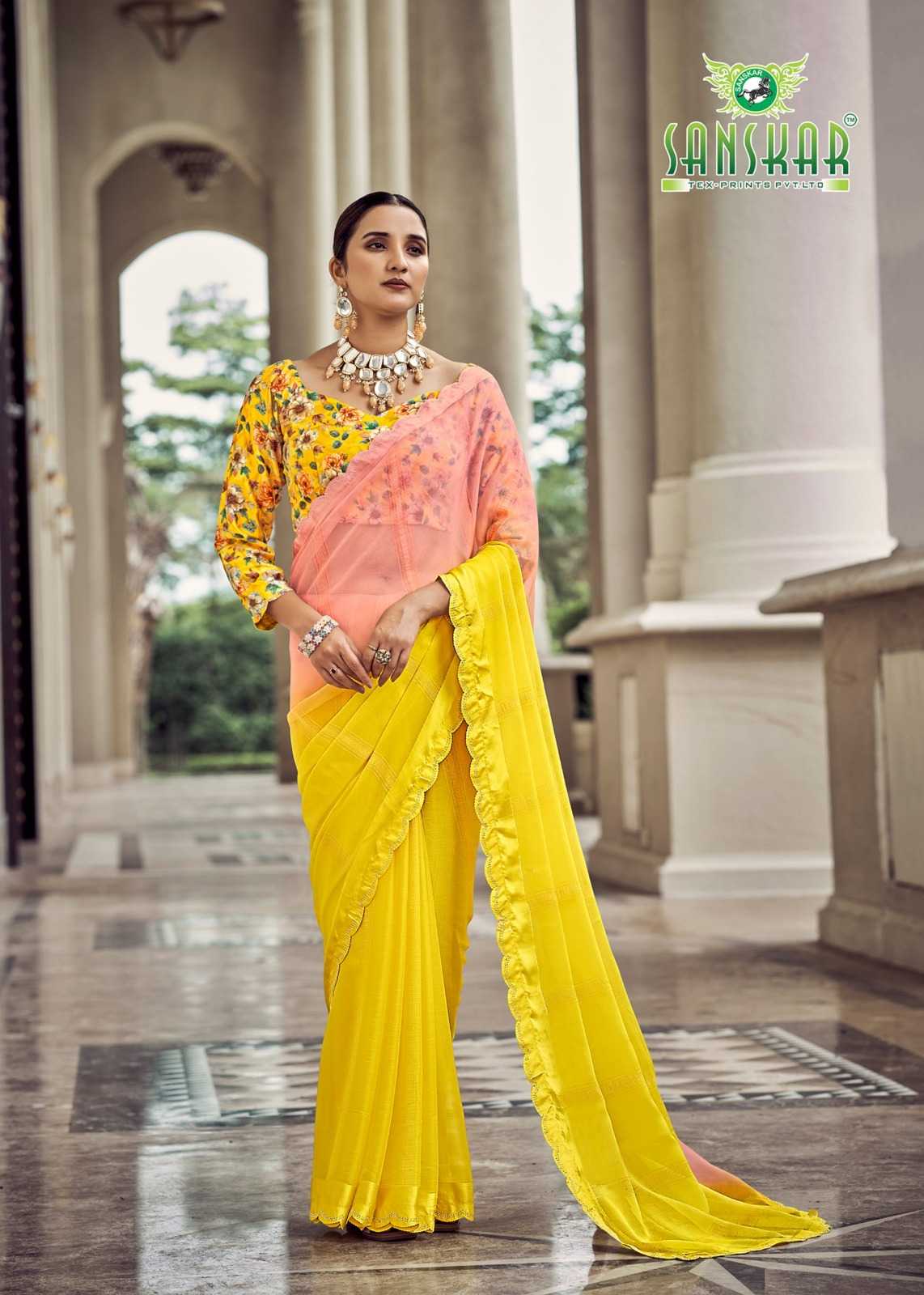 sanskar tex prints shakira bright colours best saree online