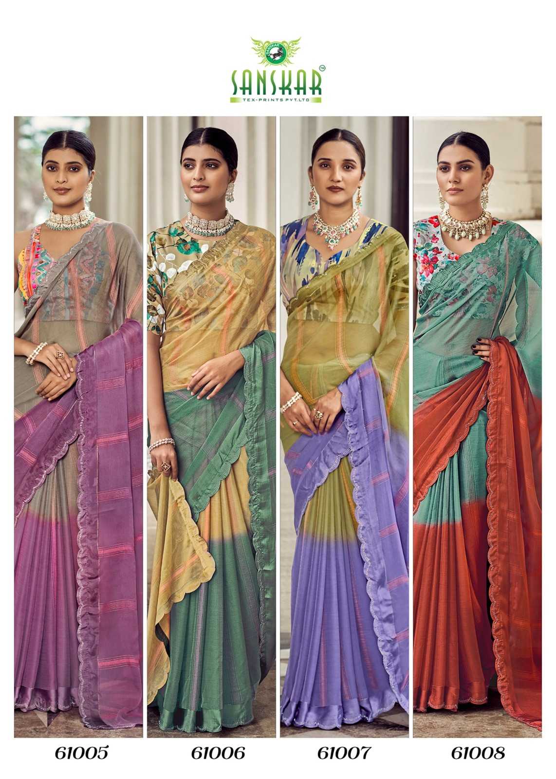 sanskar tex prints shakira bright colours best saree online