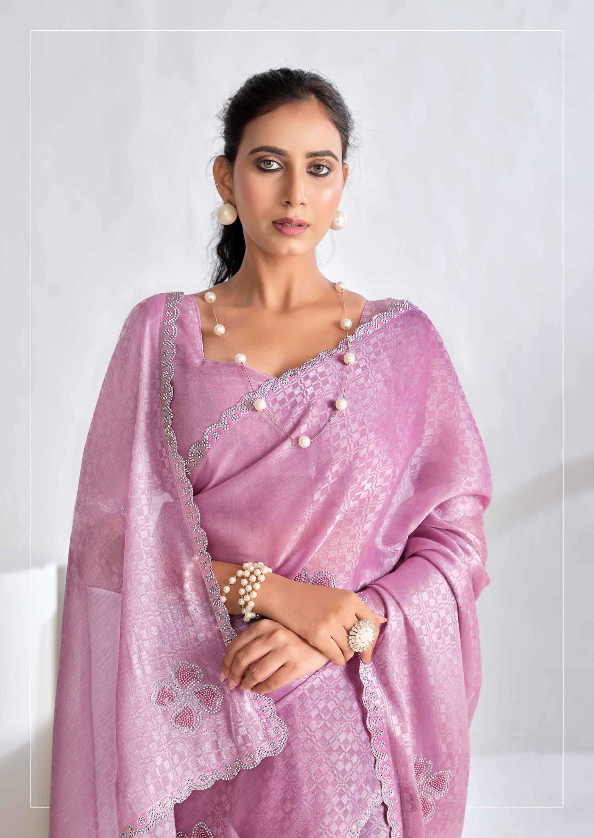 aahana vol 1 by kashvi creation swarovski work saree exports