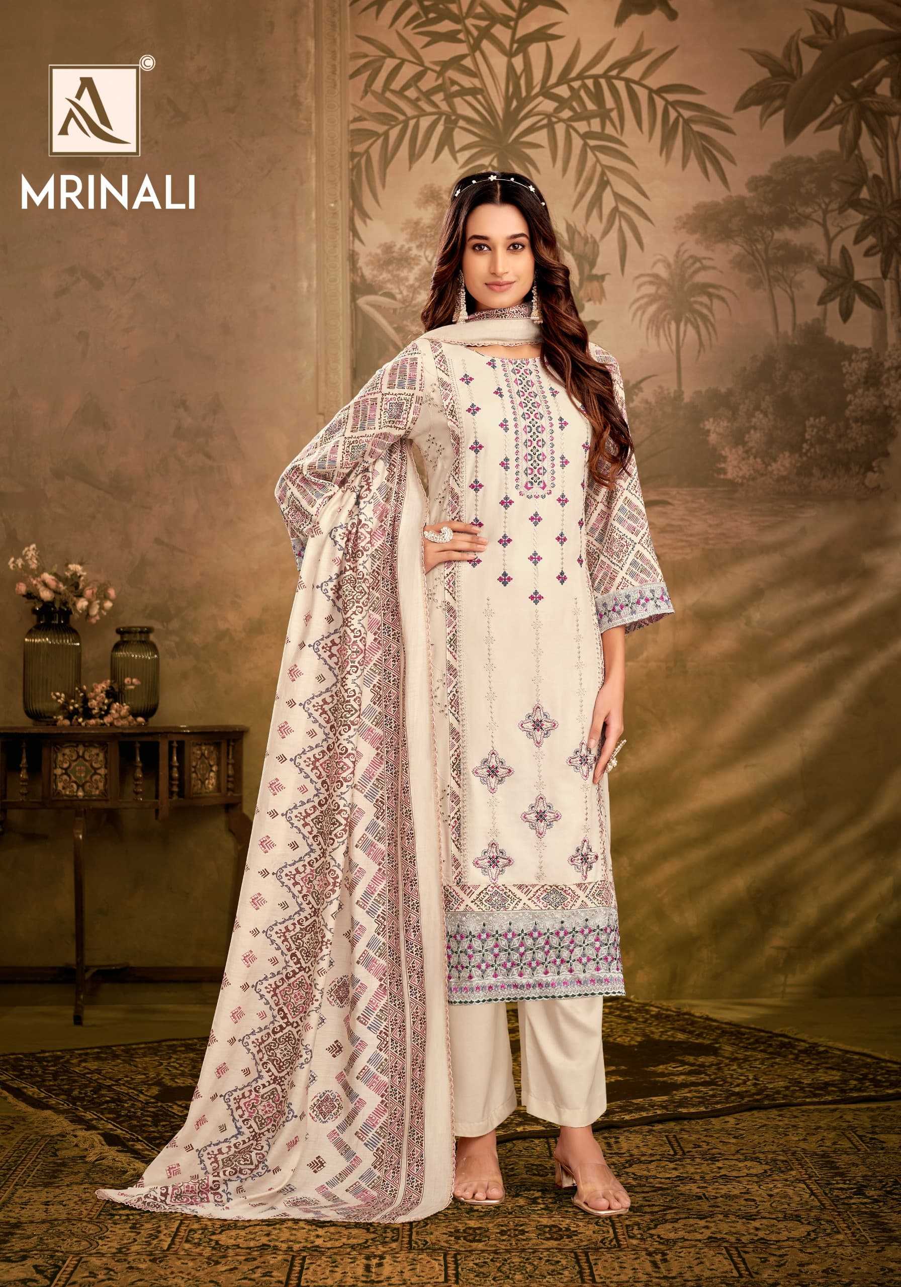 alok suits mrinali stylish print viscose rayon ladies suits