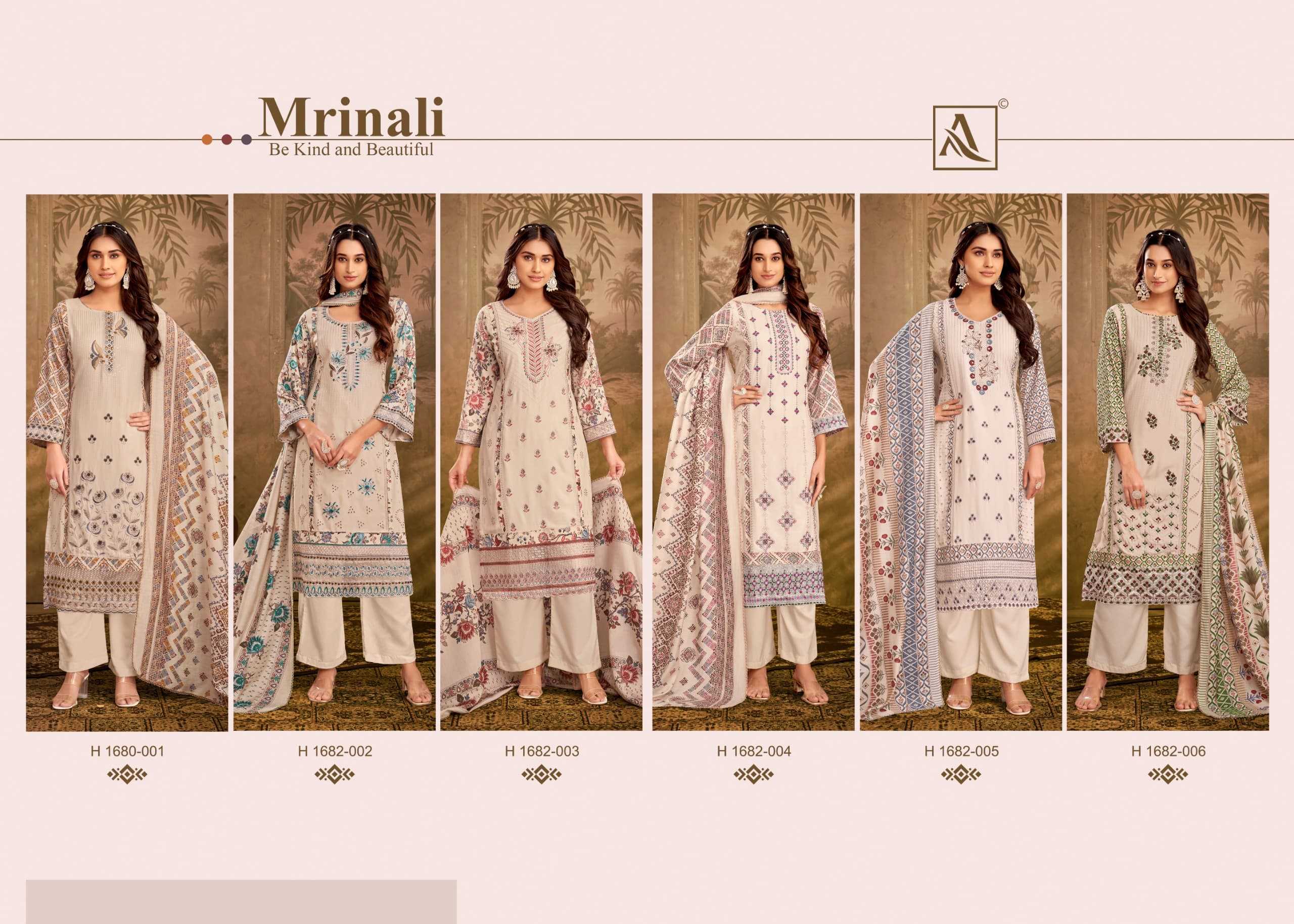 alok suits mrinali stylish print viscose rayon ladies suits