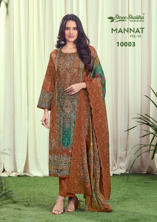 shree shalika mannat vol 10 cotton lawn digital print ladies suits