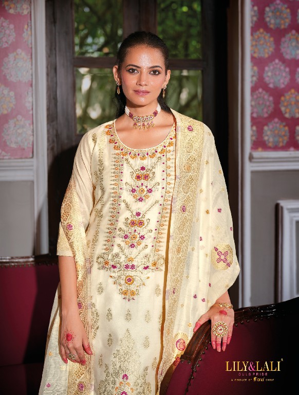 banarasi vol 1 by lily And lali banarasi jacquard silk full stitch festive 3pcs dress