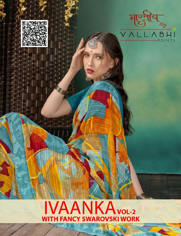 Vallabhi Ivaanka Vol-2 Wholesale Georgette Fabrics Abstract Print Sarees