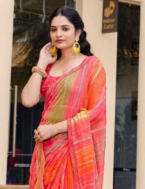 Saumya Gauri Wholesale Sharmili Chiffon Fabrics Sarees