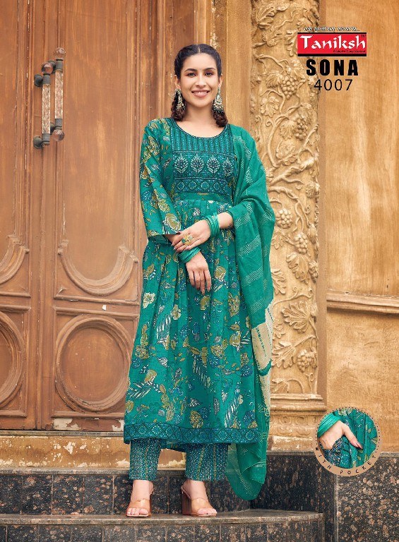 Taniksh Sona Vol-4 Wholesale Capsule Print Kurtis With Pant And Dupatta