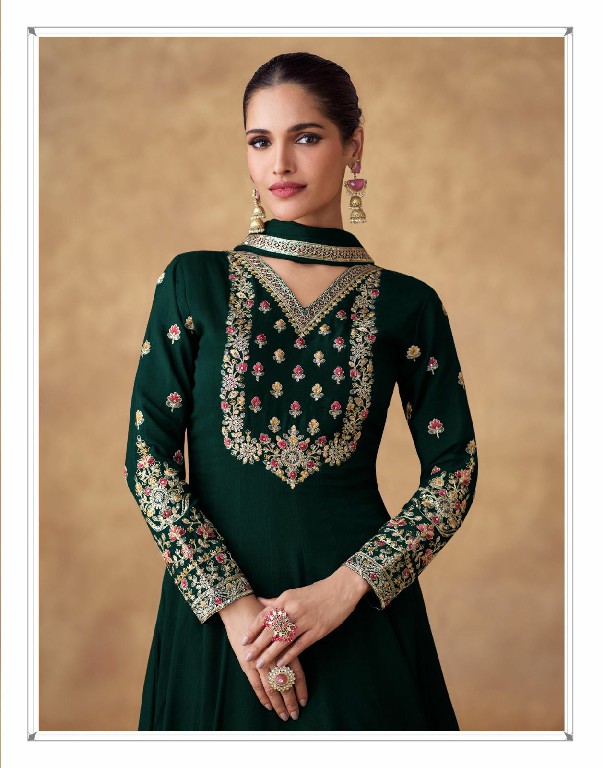 Aashirwad Swara Wholesale Premium Chinon Silk Gown With Dupatta