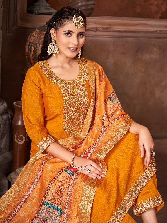 Banwery Galaxy Wholesale Vichitra Silk Top With Bottom And Dupatta