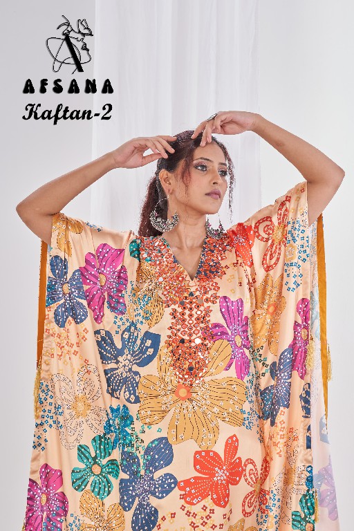 Afsana Kaftan-2 Wholesale Kaftan Kurtis And Pant Combo