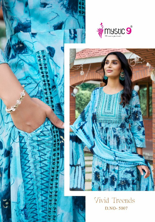 MYSTIC 9 PRESENTS SIMRAN VOL 5 FULL STITCH NYRA CUT STYLE EMBROIDERY WORK BIG SIZE SALWAR KAMEEZ