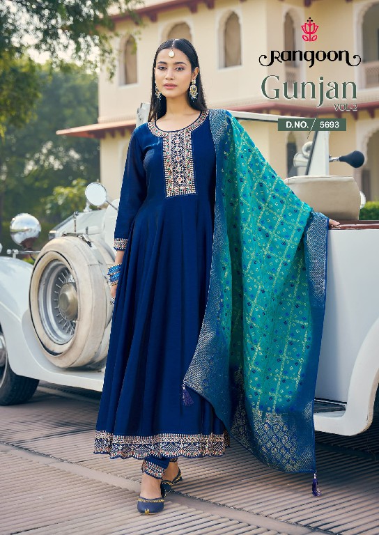 Rangoon Gunjan Vol-2 Wholesale Readymade Nayra Cut Salwar Suits