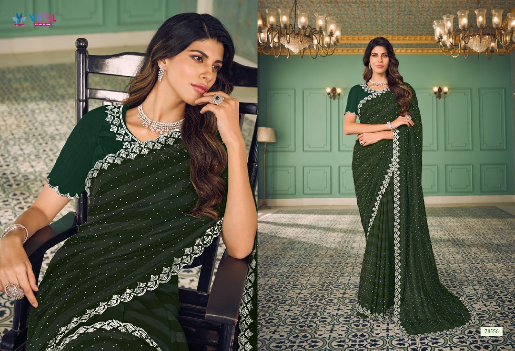 Vipul Nazara Wholesale Chiffon Fabrics Ethnic Sarees