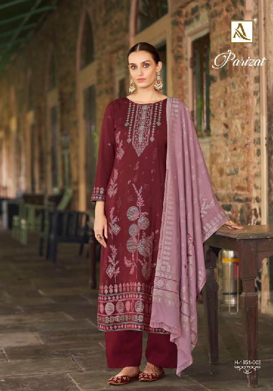 Alok Parizat Wholesale Viscose Pashmina With Swaroski Work Winter Dress Material