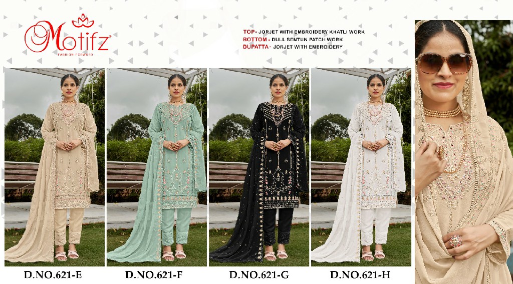 Motifz D.no 621 Wholesale Indian Pakistani Salwar Suits