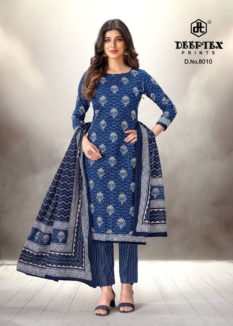 Deeptex Aaliza Vol-8 Wholesale Pure Cotton Printed Dress Material