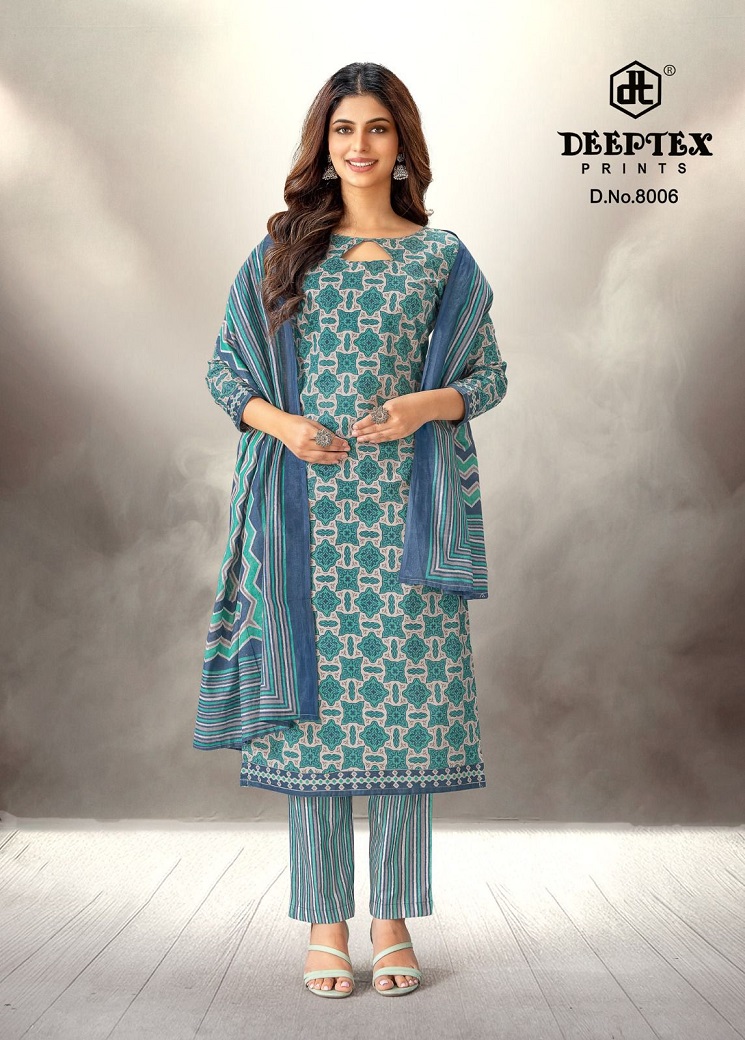 Deeptex Aaliza Vol-8 Wholesale Pure Cotton Printed Dress Material