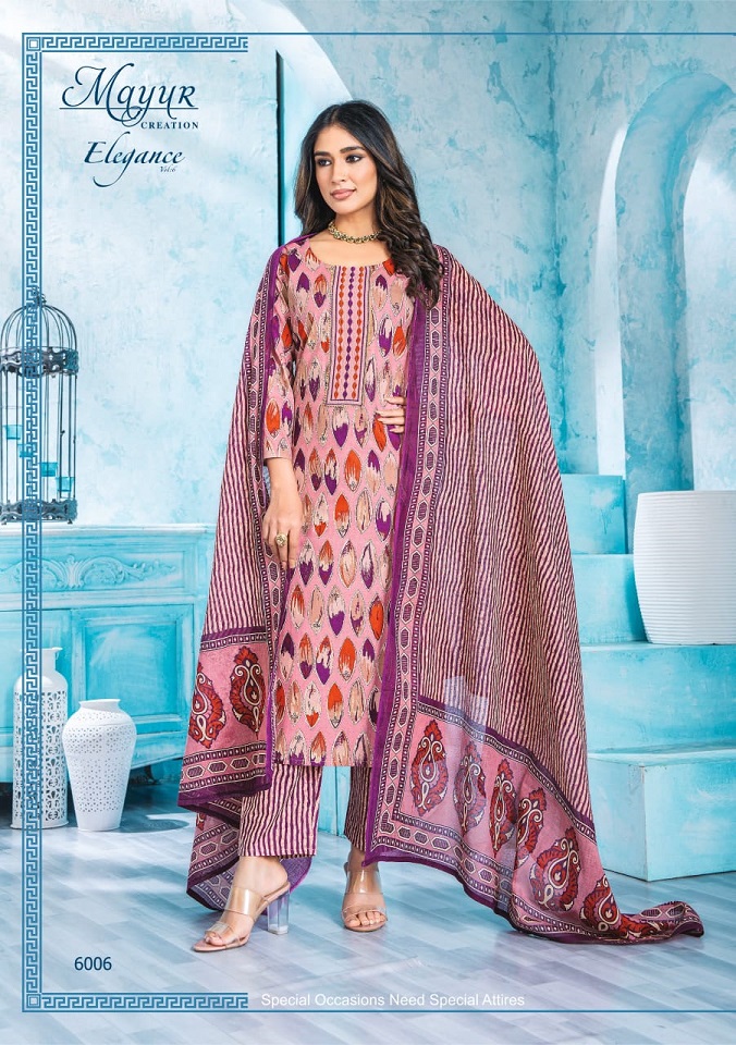 Mayur Elegance Vol-6 Wholesale Pure Cotton Printed Dress Material