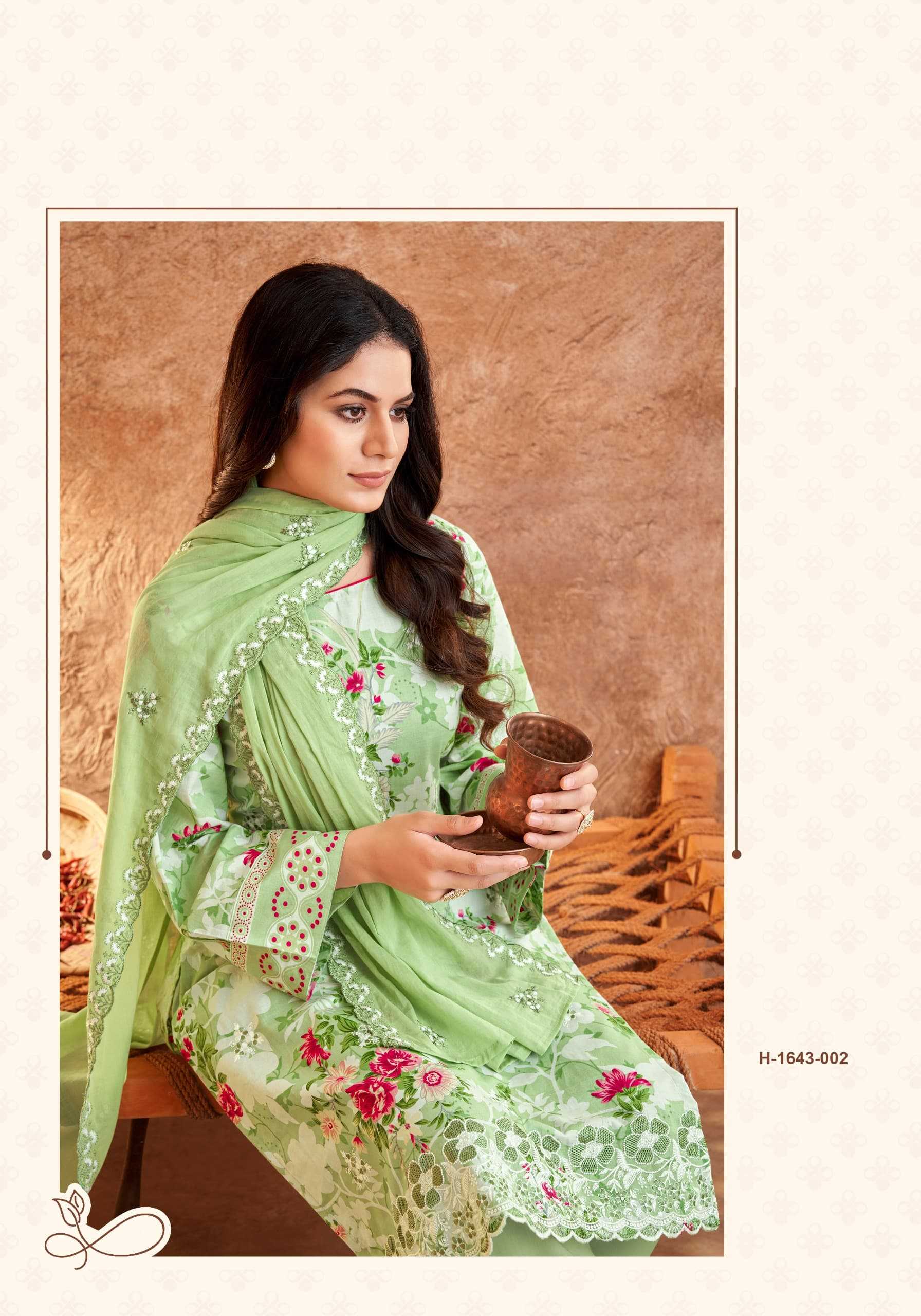 alok dil bahar cambric cotton pretty look pakistani 3pcs dress