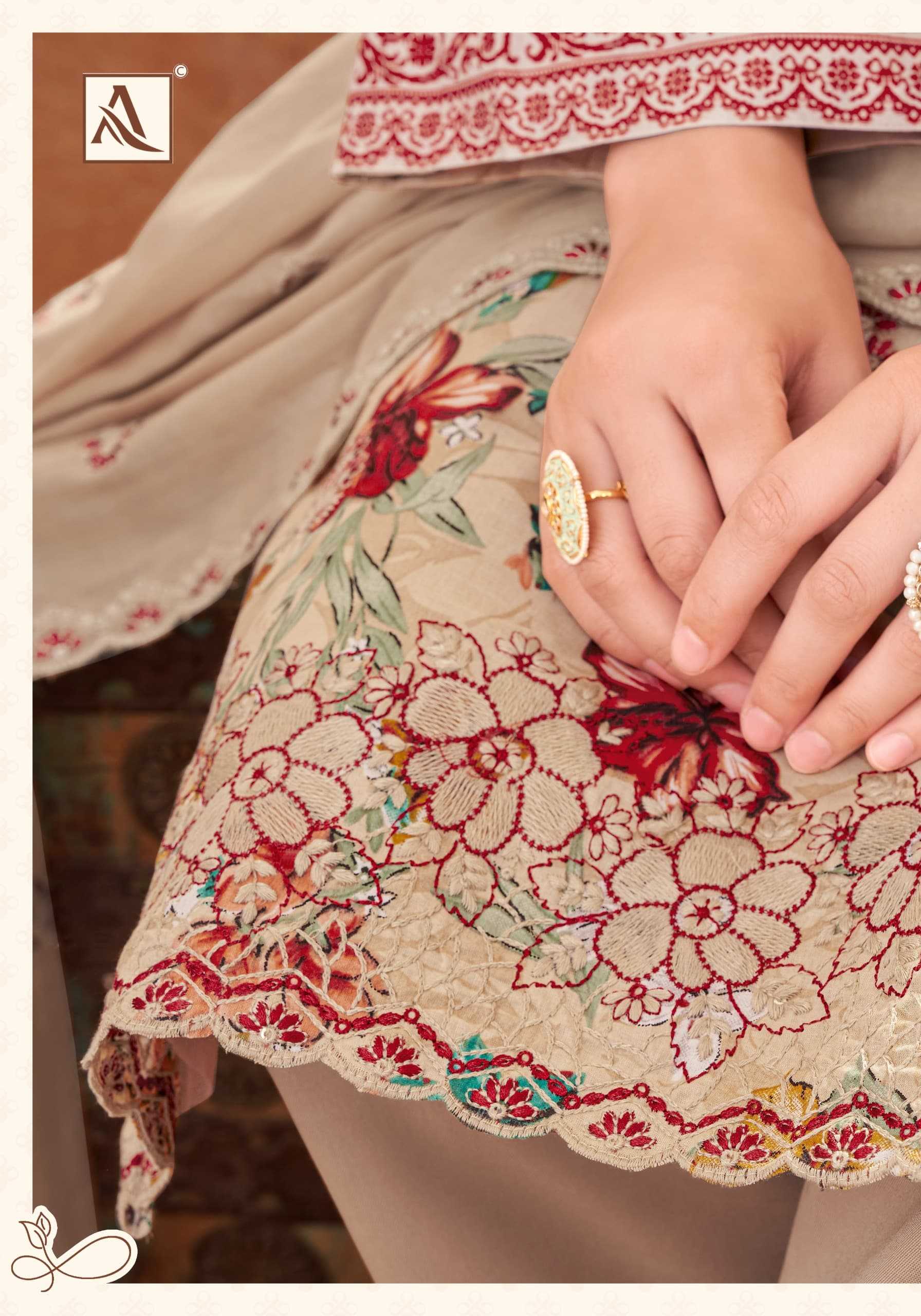 alok dil bahar cambric cotton pretty look pakistani 3pcs dress