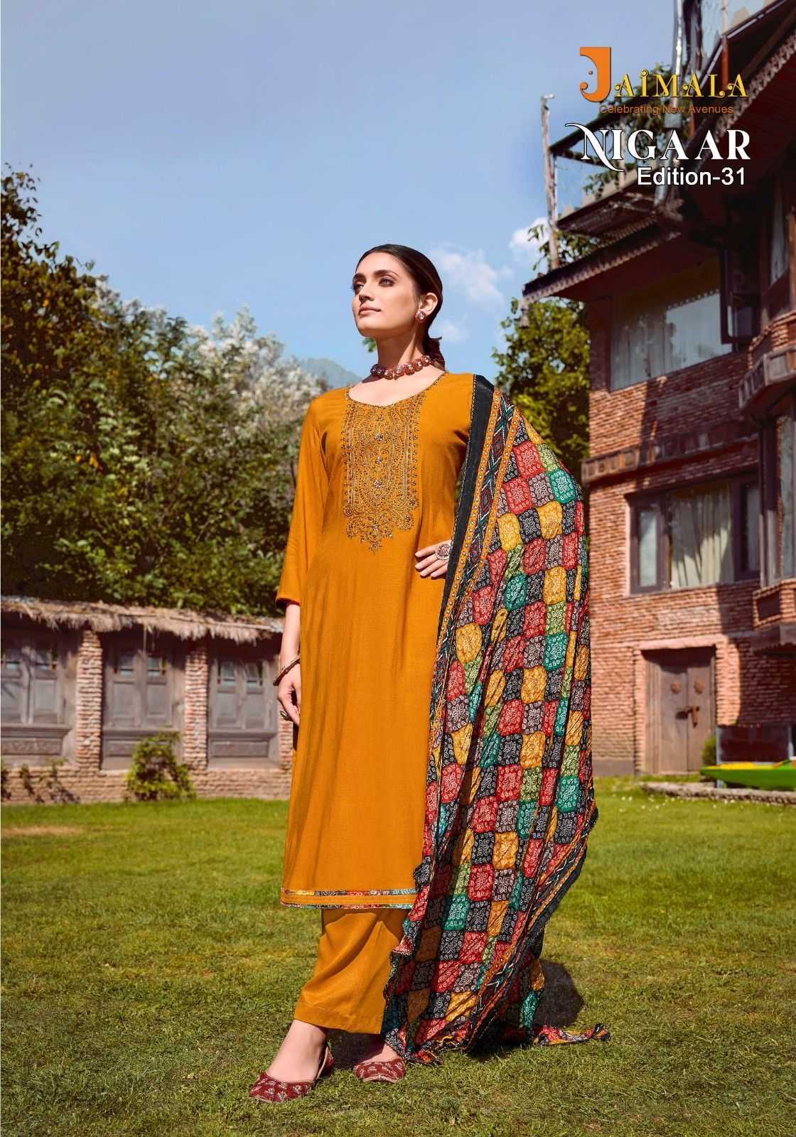 jaimala alok nigaar vol 31 rayon daily wear pakistani dress material