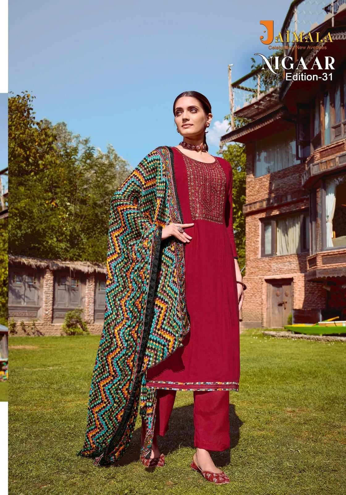 jaimala alok nigaar vol 31 rayon daily wear pakistani dress material