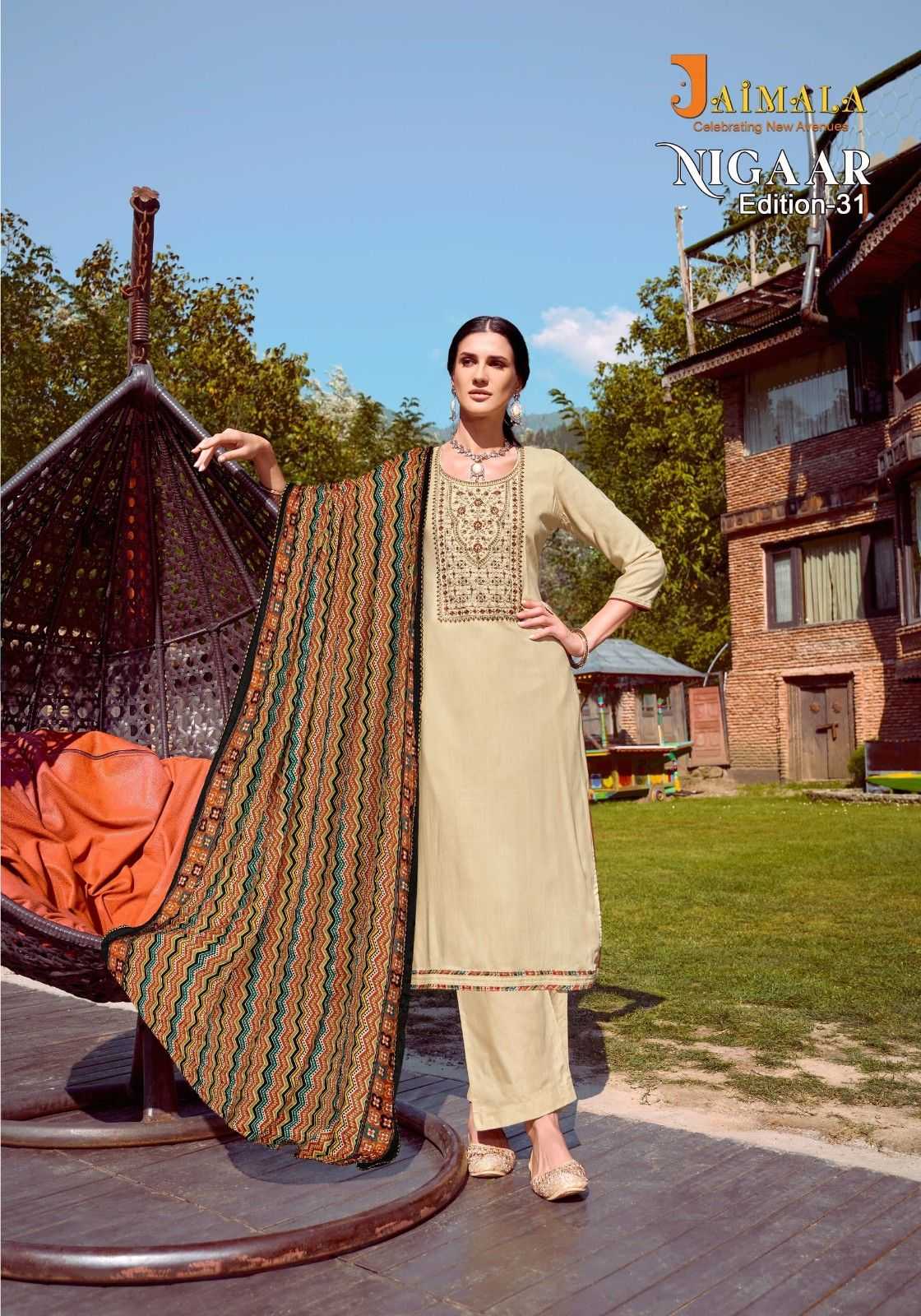 jaimala alok nigaar vol 31 rayon daily wear pakistani dress material