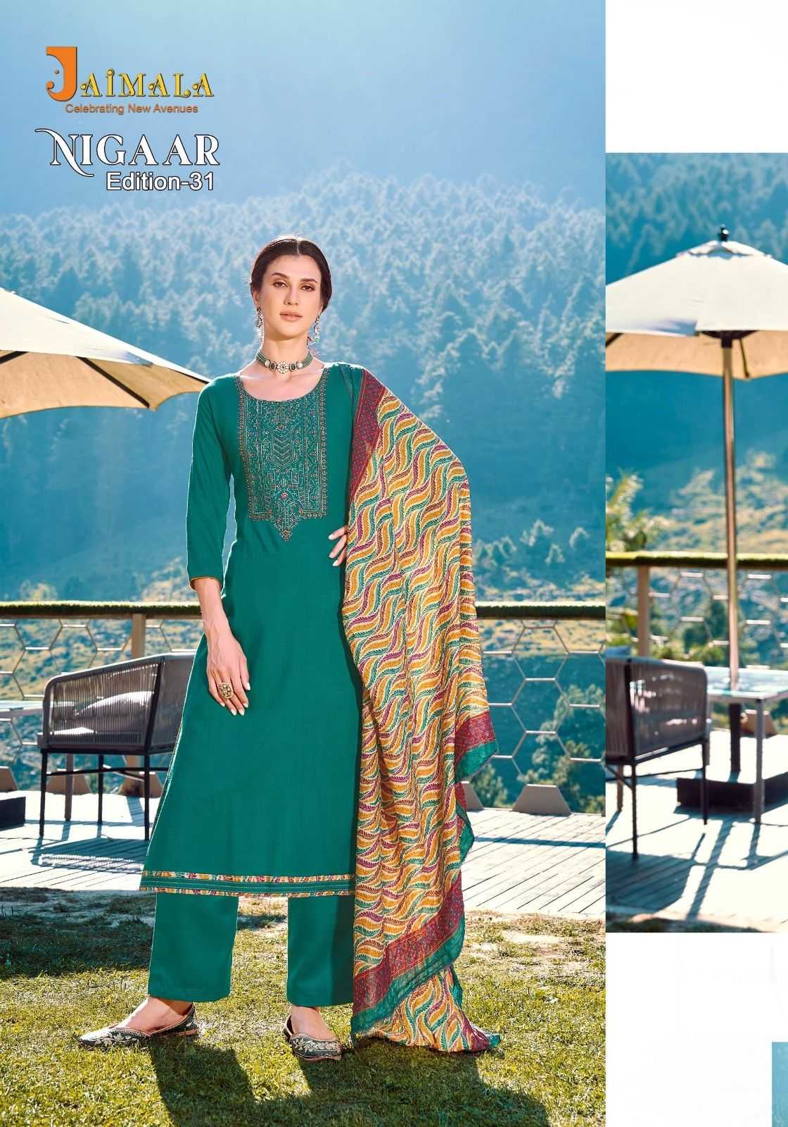 jaimala alok nigaar vol 31 rayon daily wear pakistani dress material