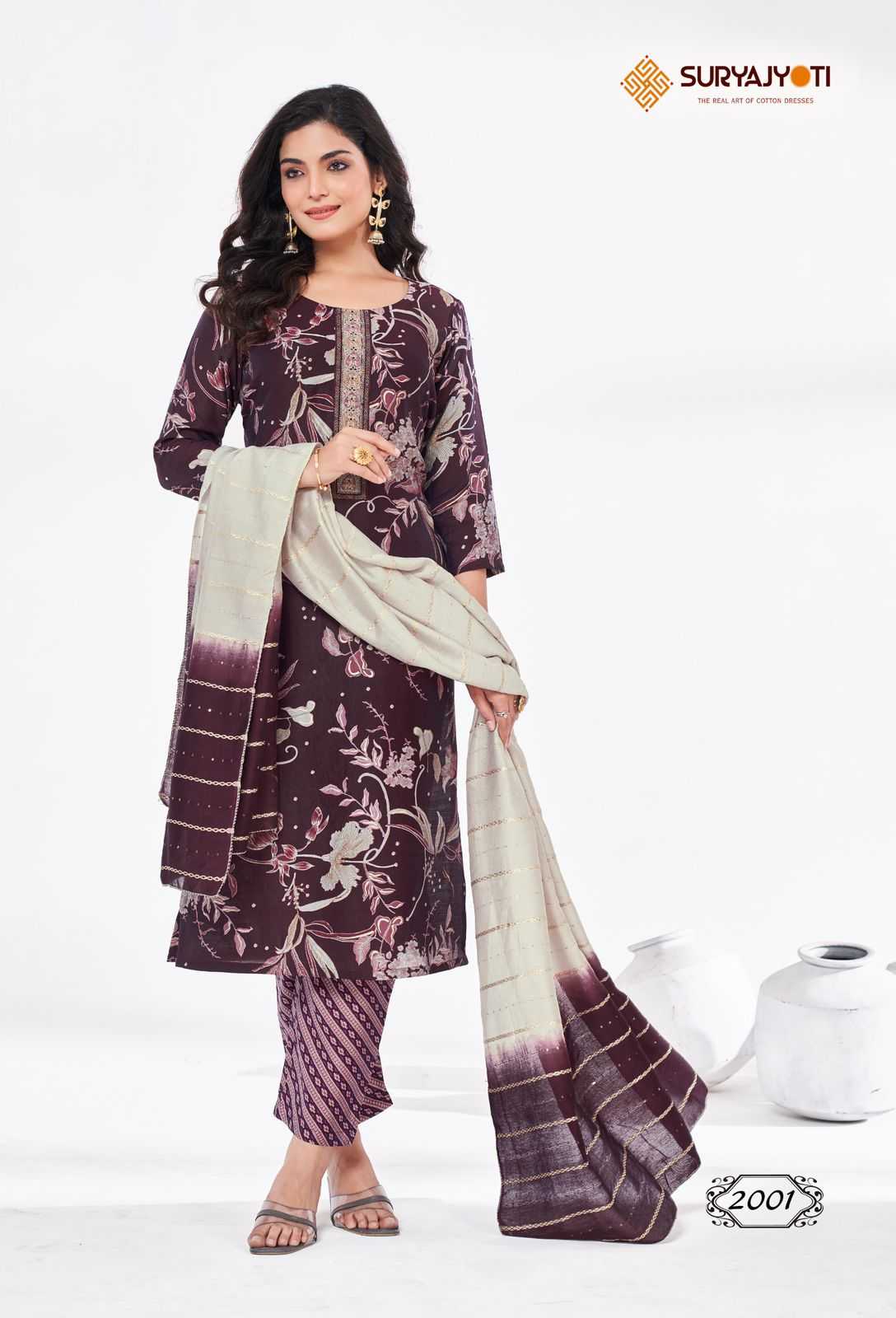 nykaa vol 2 by suryajyoti modal print casual fully stitch salwar suit