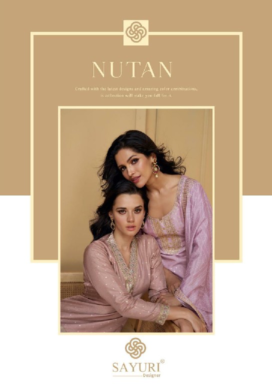 sayuri designer nutan readymade viscose jacquard silk party wear suit