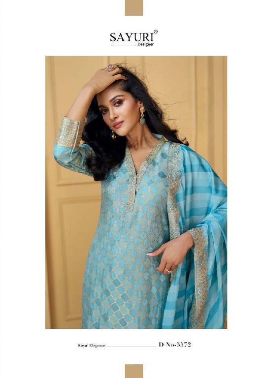 sayuri designer nutan readymade viscose jacquard silk party wear suit