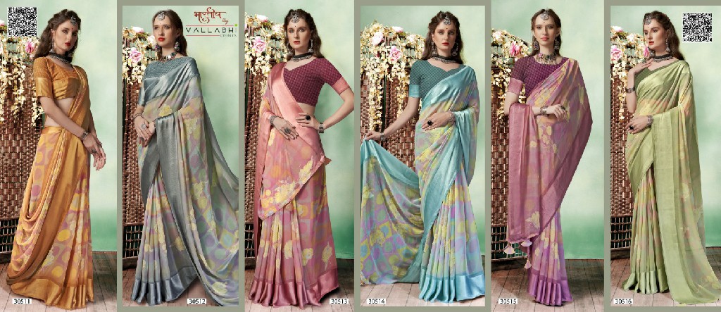 Vallabhi Kavyanshi Vol-2 Wholesale Floral Print Georgette Fabrics Sarees