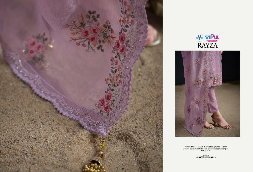 Vipul Rayza Wholesale Soft Organza With Sequence Work Straight Salwar Kameez