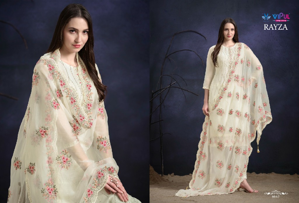 Vipul Rayza Wholesale Soft Organza With Sequence Work Straight Salwar Kameez