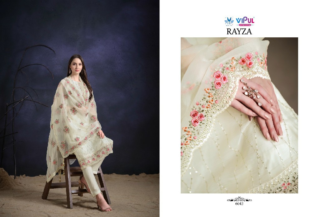 Vipul Rayza Wholesale Soft Organza With Sequence Work Straight Salwar Kameez