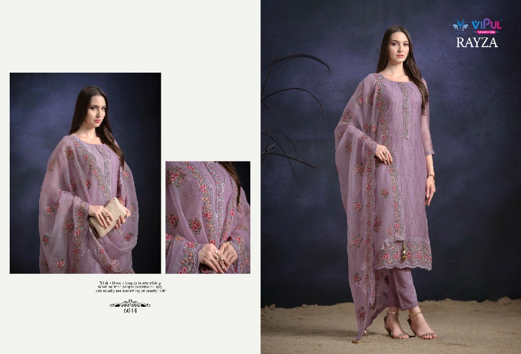 Vipul Rayza Wholesale Soft Organza With Sequence Work Straight Salwar Kameez