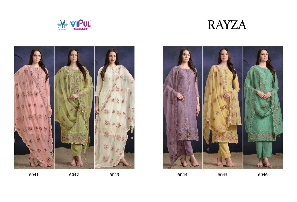 Vipul Rayza Wholesale Soft Organza With Sequence Work Straight Salwar Kameez