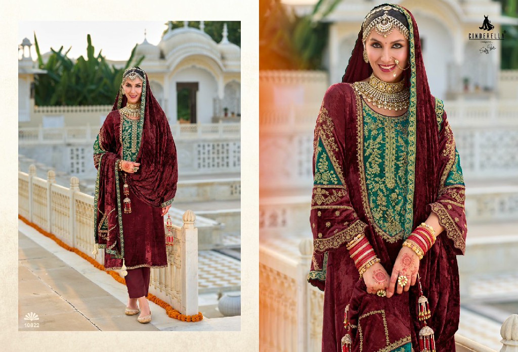 Cinderella Noor-E-Shama Wholesale Pure Viscose Velvet With Work Winter Suits