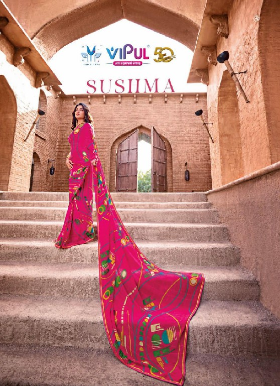 Vipul Sushma Wholesale Georgette Fabrics Ethnic Sarees