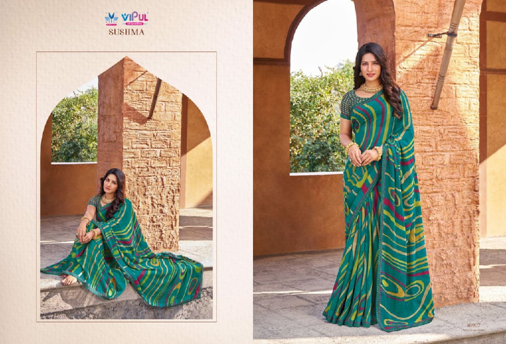 Vipul Sushma Wholesale Georgette Fabrics Ethnic Sarees