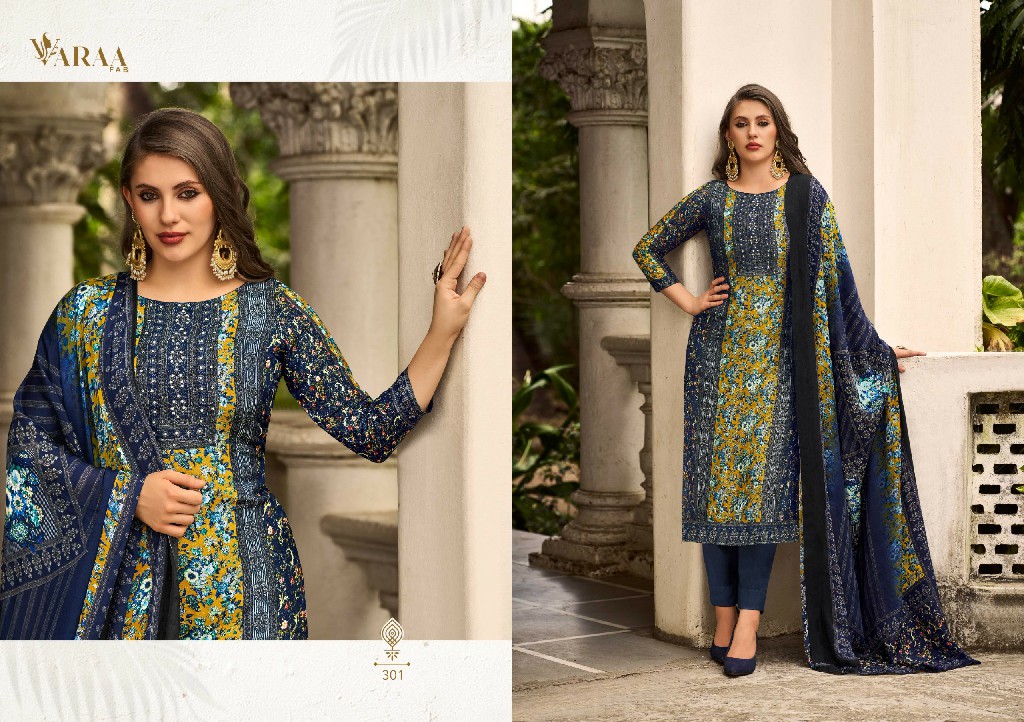 Varaa Fab Aarohi Vol-3 Wholesale Pure Viscose Muslin With Handwork Dress Material