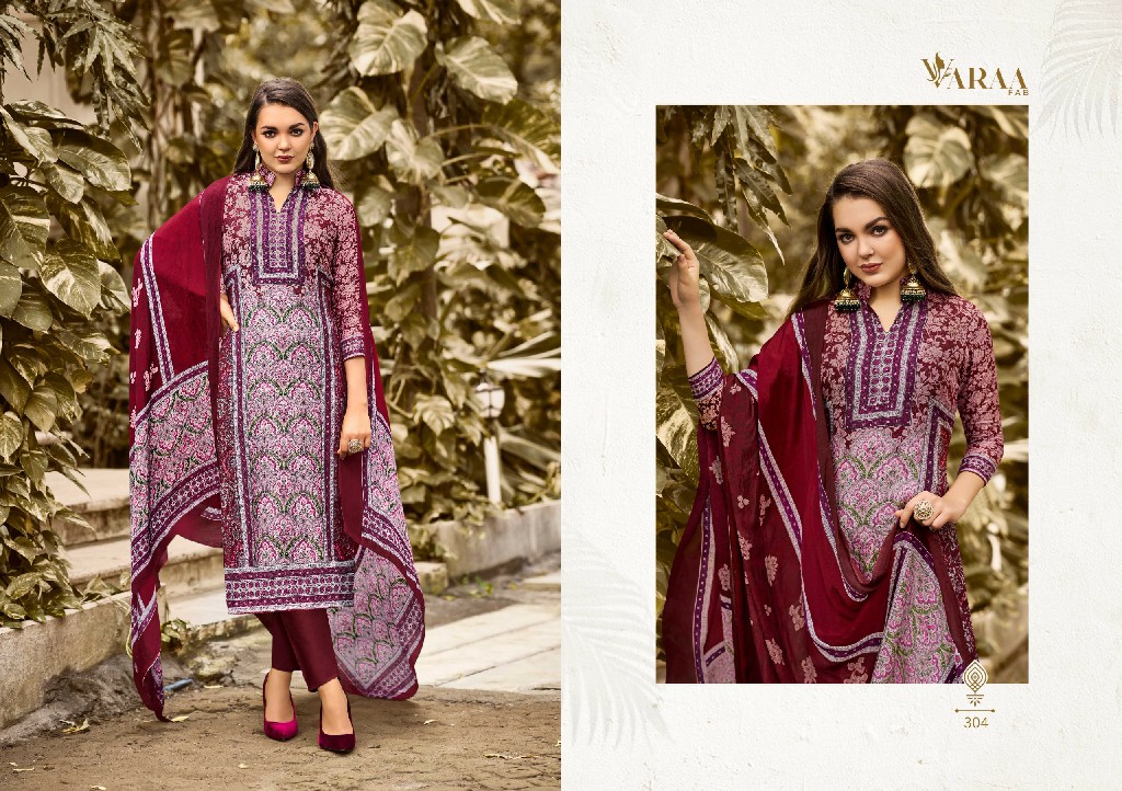 Varaa Fab Aarohi Vol-3 Wholesale Pure Viscose Muslin With Handwork Dress Material