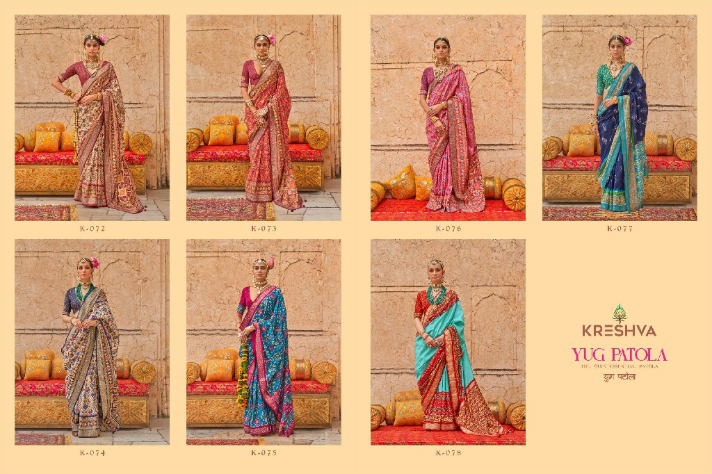 Kreshva Yug Patola Wholesale Poly Viscose Silk Designer Sarees